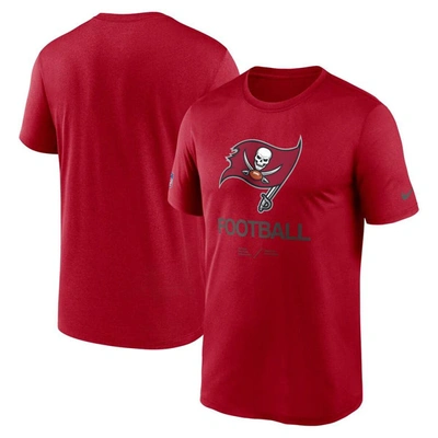 Shop Nike Red Tampa Bay Buccaneers Sideline Infograph Performance T-shirt