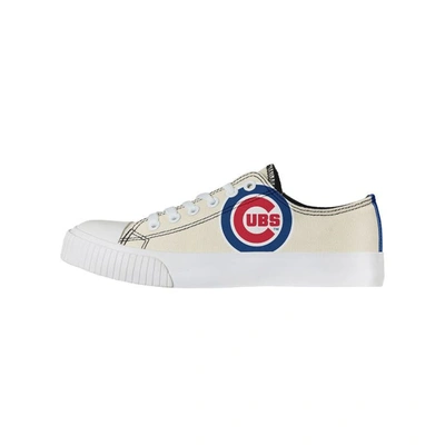 Shop Foco Cream Chicago Cubs Low Top Canvas Shoes