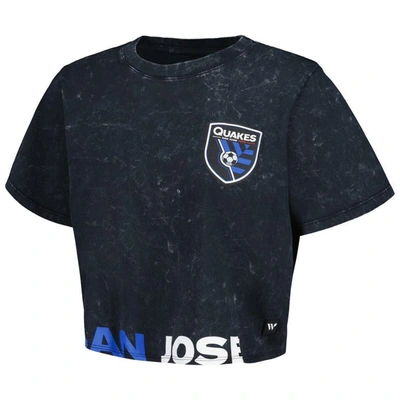 Shop The Wild Collective Black San Jose Earthquakes Cropped T-shirt