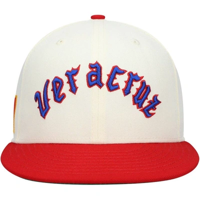 Shop Rings & Crwns Cream/red Azules De Veracruz Team Fitted Hat