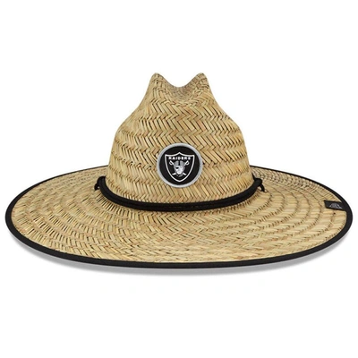 Shop New Era Natural Las Vegas Raiders Nfl Training Camp Official Straw Lifeguard Hat
