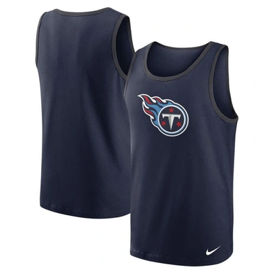 Shop Nike Navy Tennessee Titans Tri-blend Tank Top