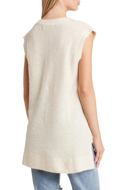 Shop Vero Moda Mili Sleeveless Ribbed Sweater In Birch Detail Melange