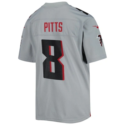 Shop Nike Youth  Kyle Pitts Gray Atlanta Falcons Inverted Game Jersey