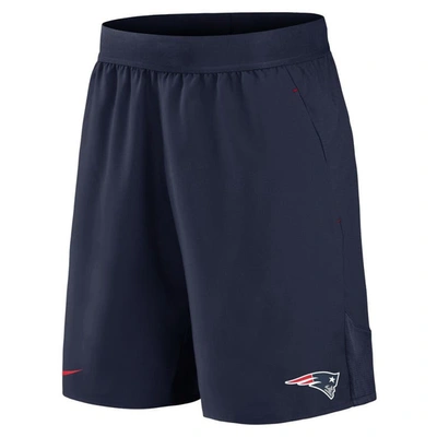 Shop Nike Navy New England Patriots Stretch Woven Shorts