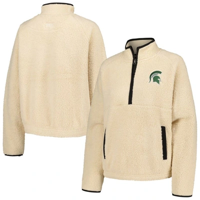 Shop Boxercraft Natural Michigan State Spartans Everest Half-zip Sweatshirt