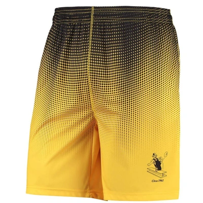 Shop Foco Black/gold Pittsburgh Steelers Historic Logo Pixel Gradient Training Shorts