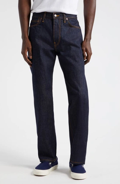 Shop Noah Selvedge Straight Leg Jeans In Indigo