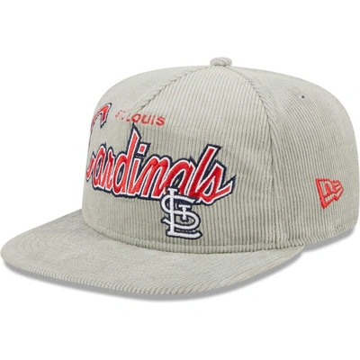 Shop New Era Gray St. Louis Cardinals Corduroy Golfer Adjustable Hat