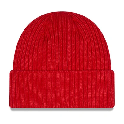 Shop New Era Youth  Red New England Patriots Core Classic Cuffed Knit Hat