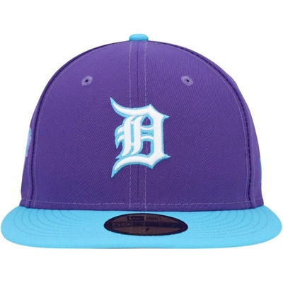 Shop New Era Purple Detroit Tigers Vice 59fifty Fitted Hat
