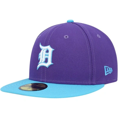 Shop New Era Purple Detroit Tigers Vice 59fifty Fitted Hat