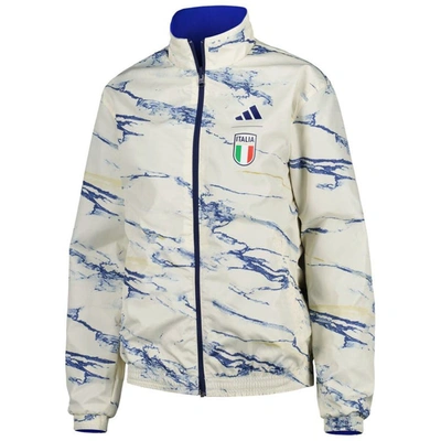 Shop Adidas Originals Adidas Blue Italy National Team Anthem Reversible Full-zip Jacket