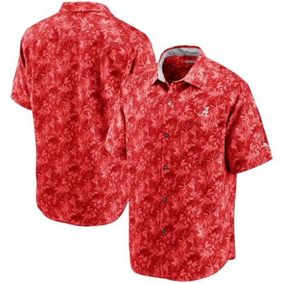Shop Tommy Bahama Crimson Alabama Crimson Tide Sport Jungle Shade Camp Button-up Shirt