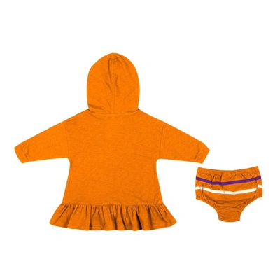 Shop Colosseum Girls Infant  Orange Clemson Tigers Winifred Hoodie Dress & Bloomer Set