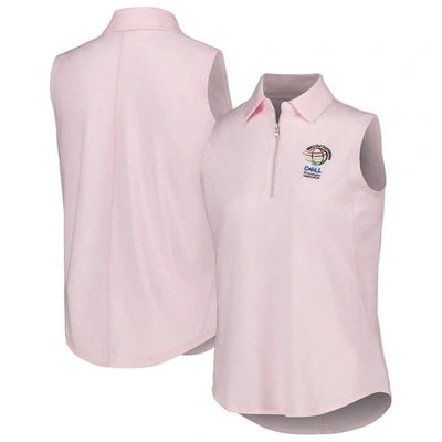 Shop Ahead Pink Wgc-dell Technologies Match Play Casitas Streak Tri-blend Sleeveless Polo