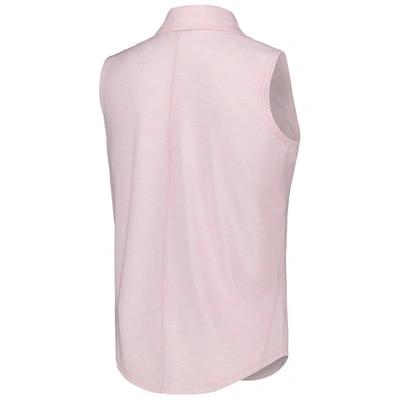 Shop Ahead Pink Wgc-dell Technologies Match Play Casitas Streak Tri-blend Sleeveless Polo