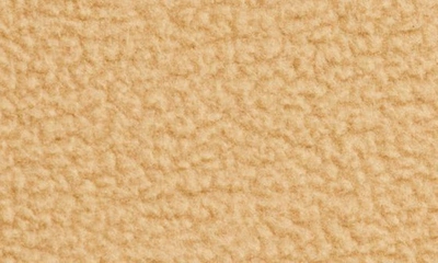 Halfdays Pieper Water Repellent Recycled Polyester Fleece Quarter Zip Top In Chai