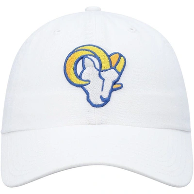 Shop 47 ' White Los Angeles Rams Logo Clean Up Adjustable Hat
