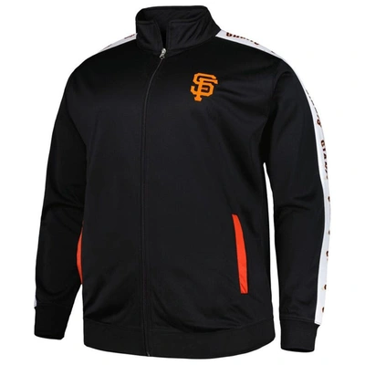 Shop Profile Black San Francisco Giants Big & Tall Tricot Track Full-zip Jacket