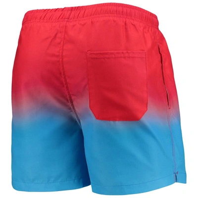 Shop Foco Light Blue Houston Oilers Gridiron Classics Retro Dip-dye Swim Shorts