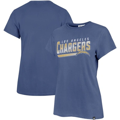 Shop 47 ' Powder Blue Los Angeles Chargers Pep Up Frankie T-shirt