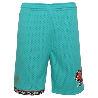 Shop Mitchell & Ness Youth  Turquoise Vancouver Grizzlies Hardwood Classics Swingman Shorts