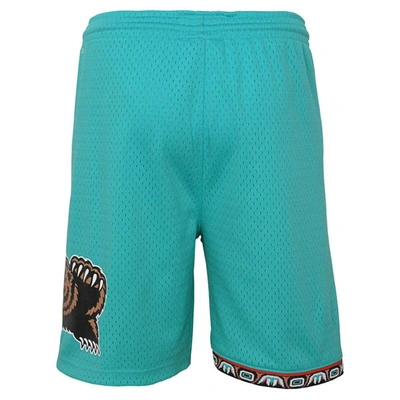 Shop Mitchell & Ness Youth  Turquoise Vancouver Grizzlies Hardwood Classics Swingman Shorts