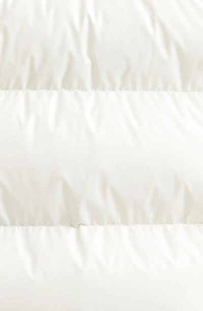 Shop Moncler Wool Blend Puffer Cardigan In White