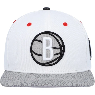 Shop Pro Standard White/gray Brooklyn Nets Hook Elephant Snapback Hat
