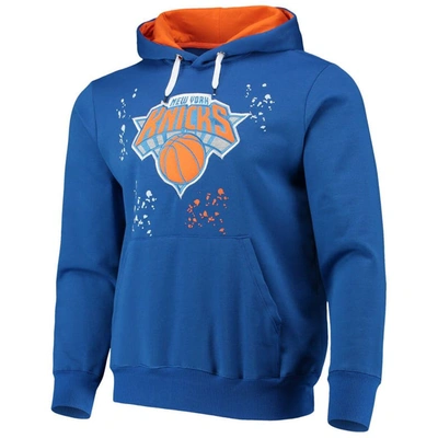 Shop Fisll Fissl Royal New York Knicks Confetti Pullover Hoodie