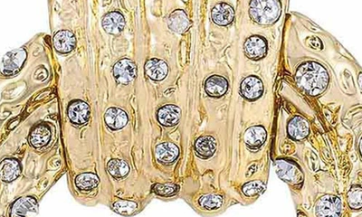 Ettika Crystal Knot Earrings In Gold