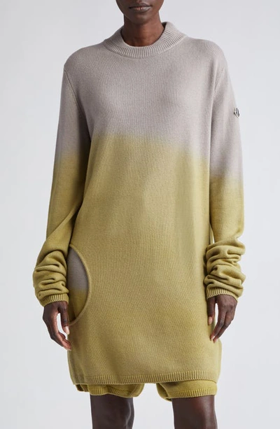 Shop Rick Owens X Moncler Subhuman Gradient Oversize Cashmere Sweater In D82 Acid Degrade