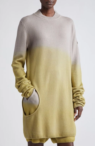 Shop Rick Owens X Moncler Subhuman Gradient Oversize Cashmere Sweater In D82 Acid Degrade