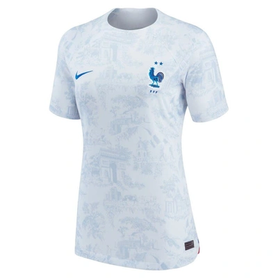 Shop Nike White France National Team 2022/23 Away Breathe Stadium Replica Blank Jersey