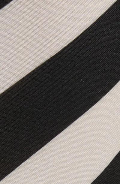 Shop Asos Design Stripe Satin Maxi Skirt In White Multi