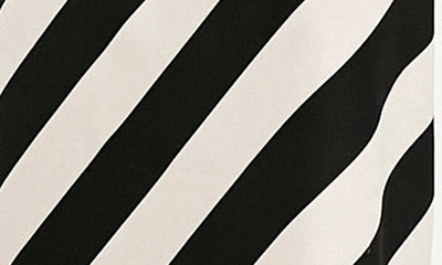 Shop Asos Design Stripe Satin Maxi Skirt In White Multi