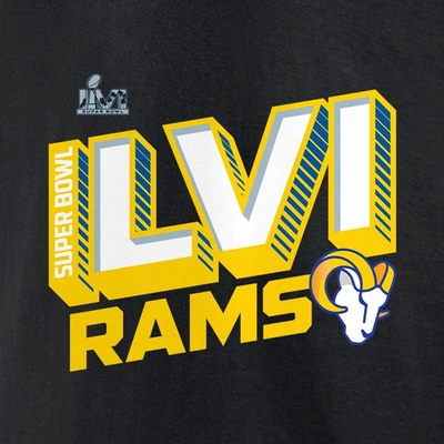 Shop Fanatics Branded Black Los Angeles Rams Super Bowl Lvi Bound Tilted Roster Long Sleeve T-shirt