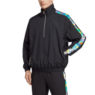 Shop Adidas Originals Adidas Black Peter Saville X Manchester United Half-zip Pullover Jacket