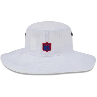 Shop New Era White New England Patriots 2023 Nfl Training Camp Throwback Panama Bucket Hat