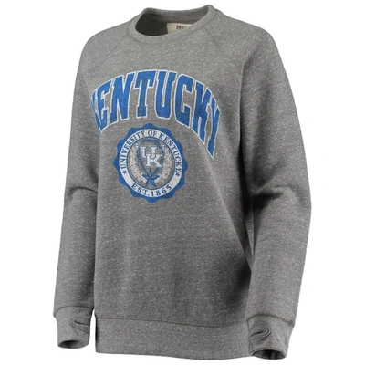 Shop Pressbox Heathered Gray Kentucky Wildcats Edith Vintage Knobi Raglan Pullover Sweatshirt In Heather Gray