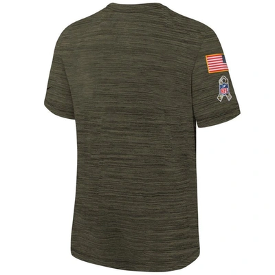 Shop Nike Youth  Olive Los Angeles Rams 2022 Salute To Service Velocity T-shirt