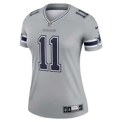 Shop Nike Micah Parsons Silver Dallas Cowboys Inverted Legend Jersey In Gray