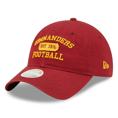 Shop New Era Burgundy Washington Commanders Formed 9twenty Adjustable Hat