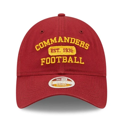 Shop New Era Burgundy Washington Commanders Formed 9twenty Adjustable Hat