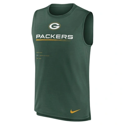 Shop Nike Green Green Bay Packers Muscle Trainer Tank Top