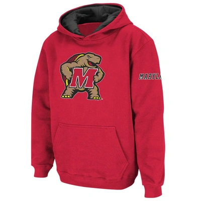 Shop Stadium Athletic Youth  Red Maryland Terrapins Big Logo Pullover Hoodie