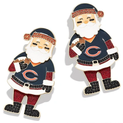 Shop Baublebar Chicago Bears Santa Claus Earrings In Navy