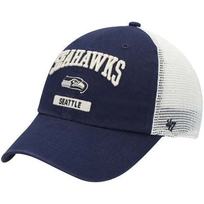 Shop 47 ' College Navy/white Seattle Seahawks Morgantown Trucker Clean Up Snapback Hat