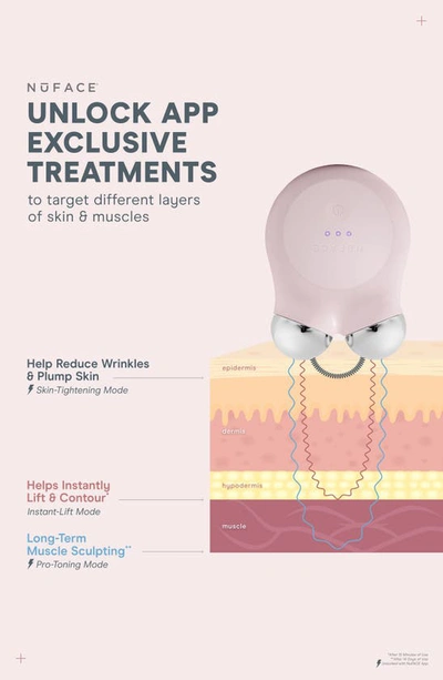 Nuface ® Mini+ On-the-go Facial Toning Starter Kit $309 Value In Midnight Black